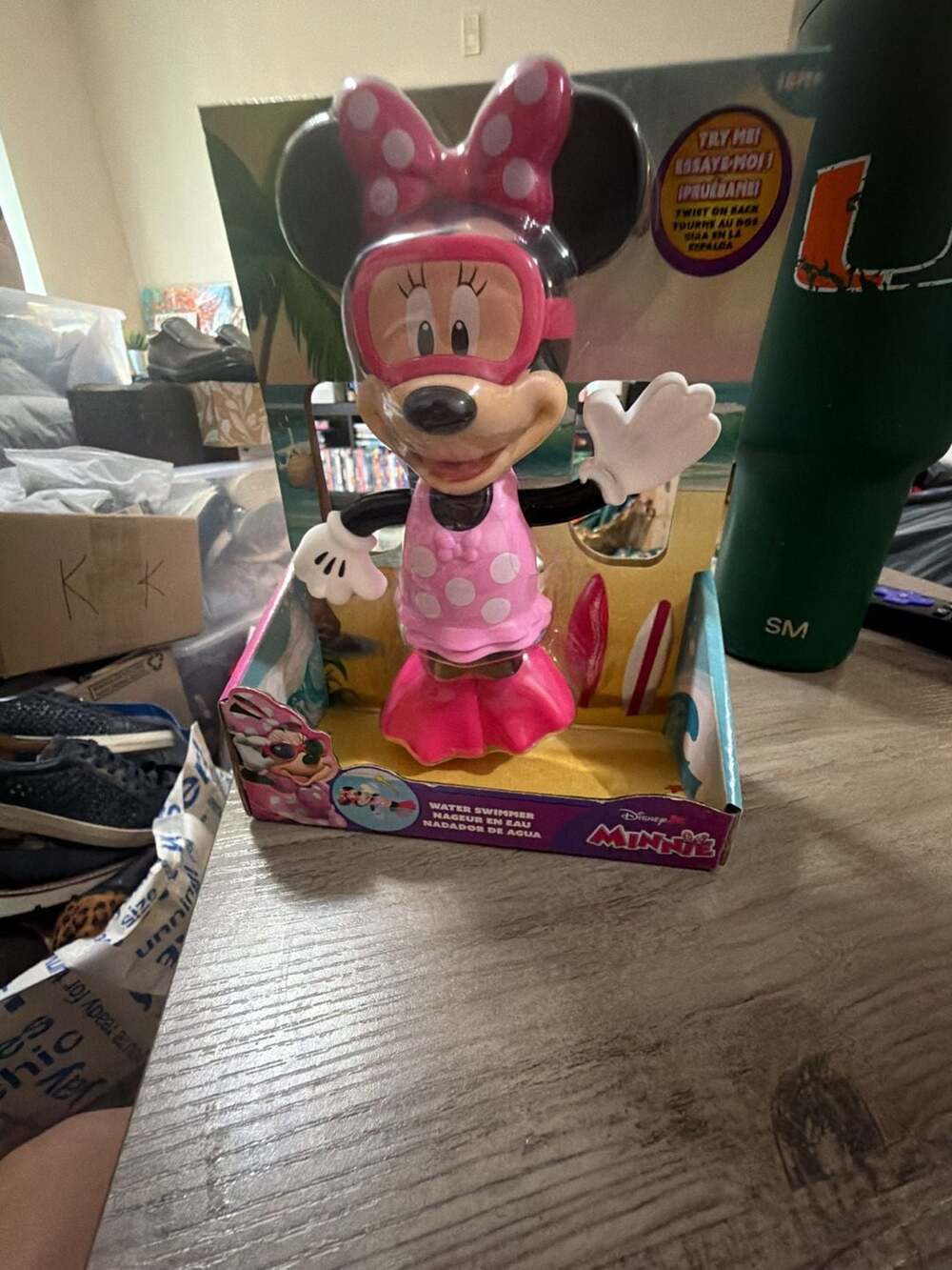Disney Minnie Mouse Water Swimmer Wind-Up Bath Pool Toy Brand New